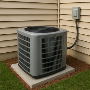 AC Compressor on the exterior of a home-1